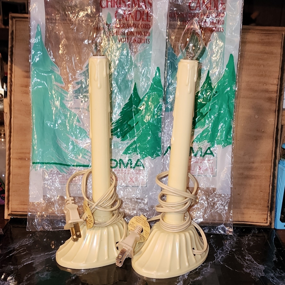 2 pack vtg Noma Christmas drip candles